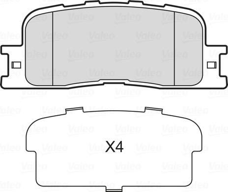 VALEO 601735 - Гальмівні колодки, дискові гальма autozip.com.ua