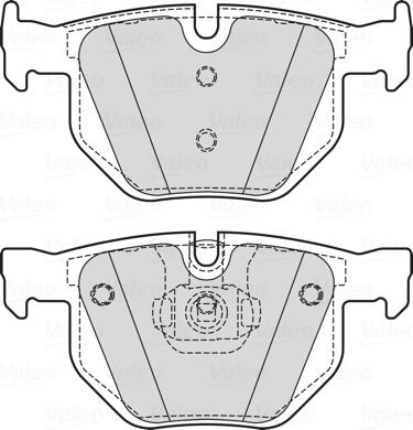 Valeo 601725 - Гальмівні колодки, дискові гальма autozip.com.ua