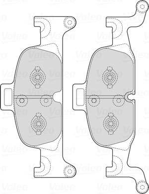 Valeo 601721 - Гальмівні колодки, дискові гальма autozip.com.ua