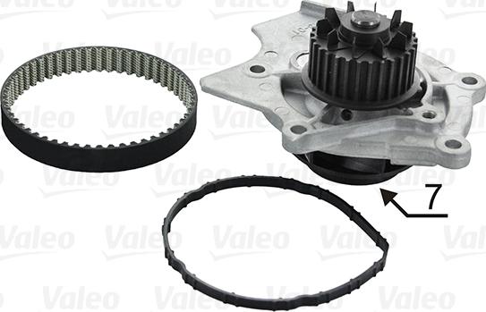 VALEO 614591 - Водяний насос + комплект зубчатого ременя autozip.com.ua