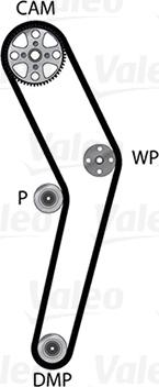 VALEO 614692 - Водяний насос + комплект зубчатого ременя autozip.com.ua