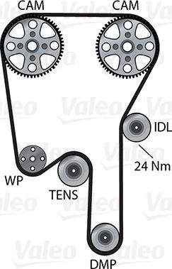 VALEO 614686 - Водяний насос + комплект зубчатого ременя autozip.com.ua