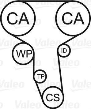 Valeo 614631 - Водяний насос + комплект зубчатого ременя autozip.com.ua