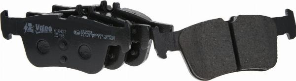 VALEO 610423 - Гальмівні колодки, дискові гальма autozip.com.ua