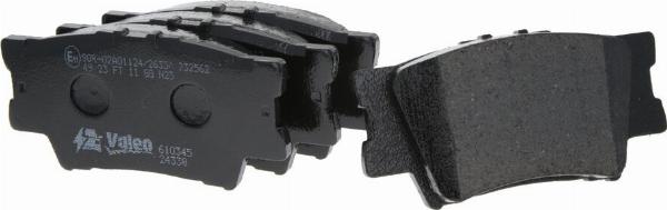 VALEO 610345 - Гальмівні колодки, дискові гальма autozip.com.ua