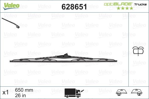 VALEO 628651 - Щітка склоочисника autozip.com.ua