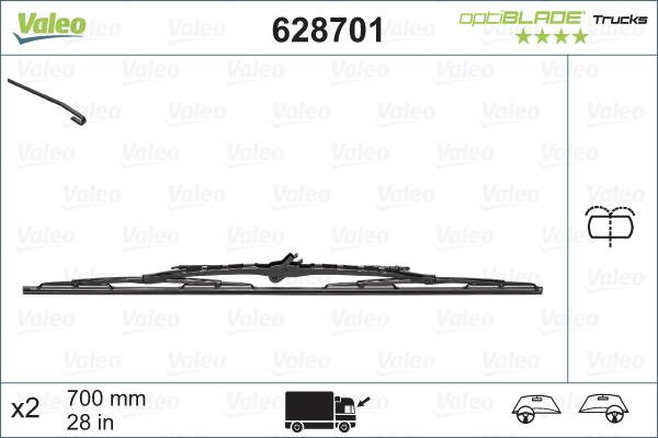 VALEO 628701 - Щітка склоочисника autozip.com.ua