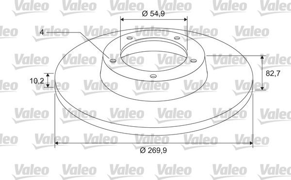 Valeo 675404 - Гальмівний диск autozip.com.ua