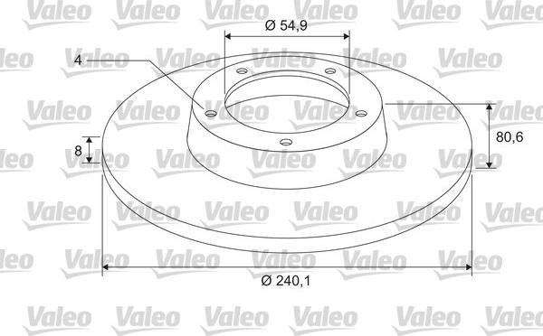 Valeo 675403 - Гальмівний диск autozip.com.ua