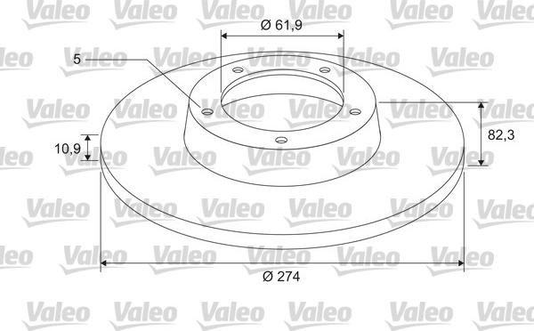 Valeo 675402 - Гальмівний диск autozip.com.ua