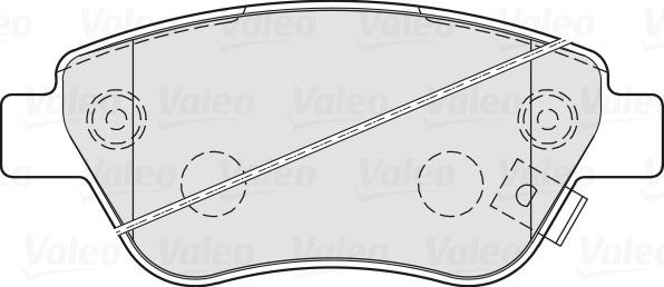 Valeo 670825 - Гальмівні колодки, дискові гальма autozip.com.ua