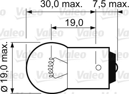 VALEO 032221 - Лампа розжарювання, ліхтар покажчика повороту autozip.com.ua