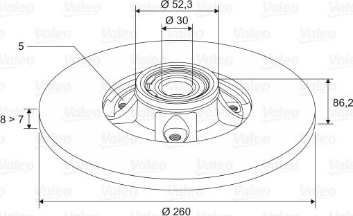 Valeo 197453 - Гальмівний диск autozip.com.ua