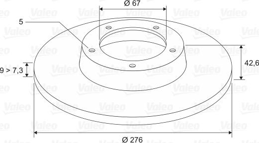 Valeo 197475 - Гальмівний диск autozip.com.ua