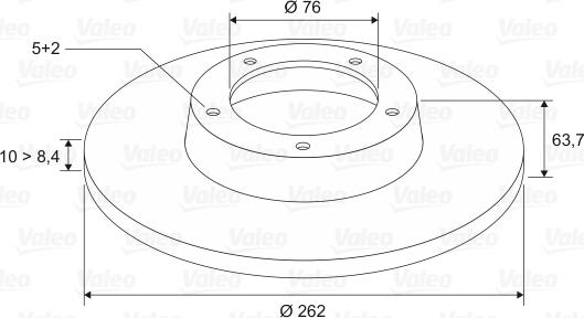 Valeo 197514 - Гальмівний диск autozip.com.ua