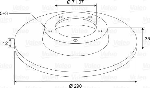 VALEO 197582 - Гальмівний диск autozip.com.ua