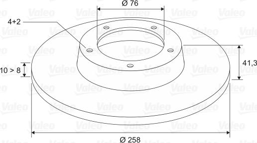 Valeo 197527 - Гальмівний диск autozip.com.ua