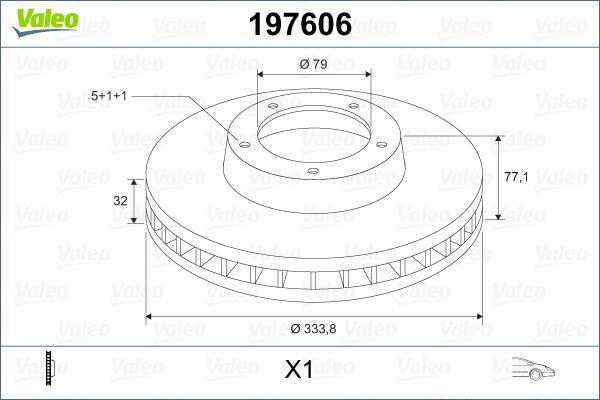 Valeo 197606 - Гальмівний диск autozip.com.ua