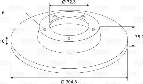 Valeo 197624 - Гальмівний диск autozip.com.ua