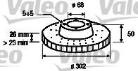 Valeo 197056 - Гальмівний диск autozip.com.ua