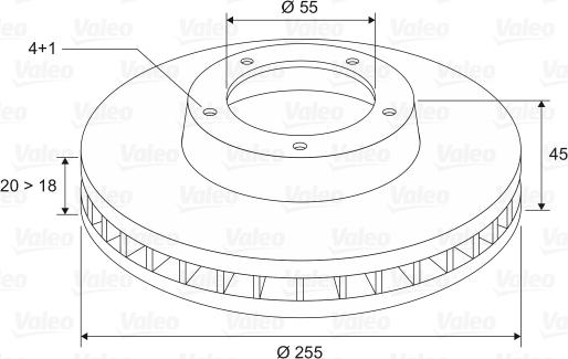 Valeo 197063 - Гальмівний диск autozip.com.ua