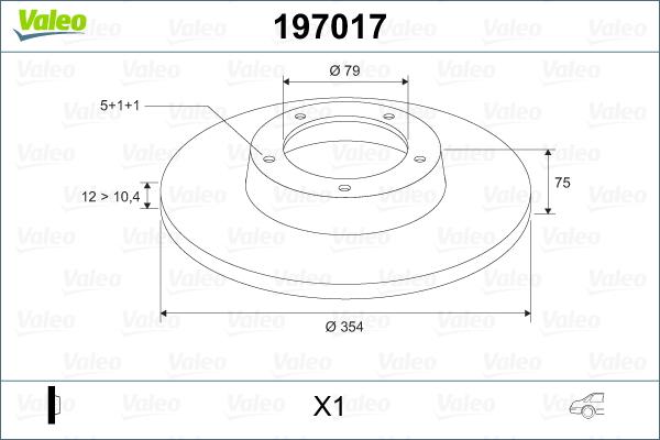 Valeo 197017 - Гальмівний диск autozip.com.ua