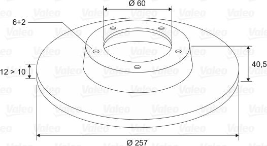 Valeo 197028 - Гальмівний диск autozip.com.ua