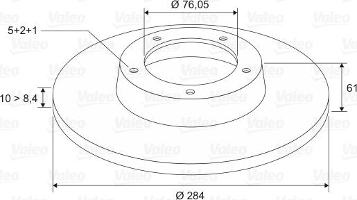 Valeo 197027 - Гальмівний диск autozip.com.ua