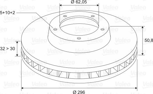 Valeo 197194 - Гальмівний диск autozip.com.ua