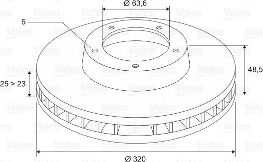 Valeo 197143 - Гальмівний диск autozip.com.ua