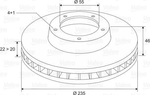 Valeo 197161 - Гальмівний диск autozip.com.ua