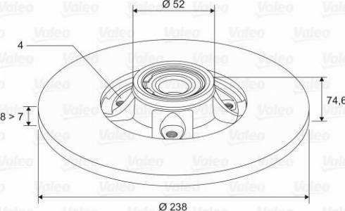 Valeo 197118 - Гальмівний диск autozip.com.ua