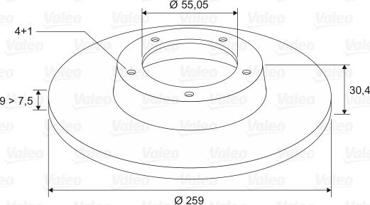 Valeo 197113 - Гальмівний диск autozip.com.ua