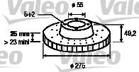 Valeo 197170 - Гальмівний диск autozip.com.ua