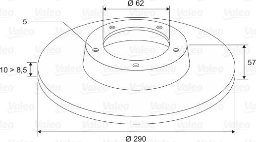 Valeo 197348 - Гальмівний диск autozip.com.ua