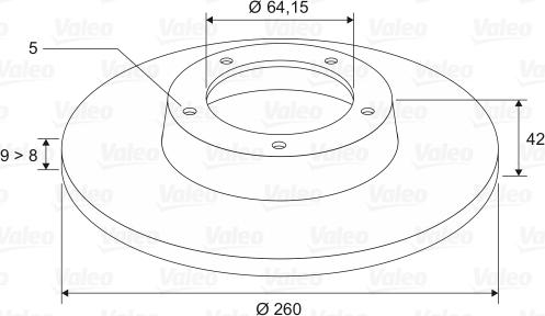 Valeo 197343 - Гальмівний диск autozip.com.ua