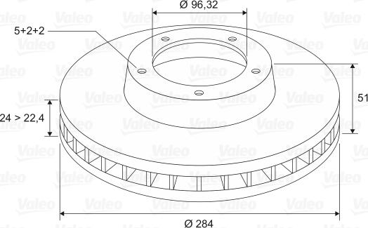 Valeo 197207 - Гальмівний диск autozip.com.ua