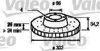 Valeo 197216 - Гальмівний диск autozip.com.ua