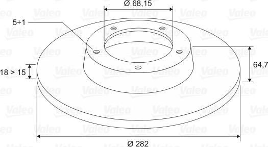 Valeo 197218 - Гальмівний диск autozip.com.ua