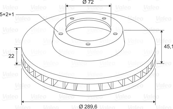 Valeo 197708 - Гальмівний диск autozip.com.ua