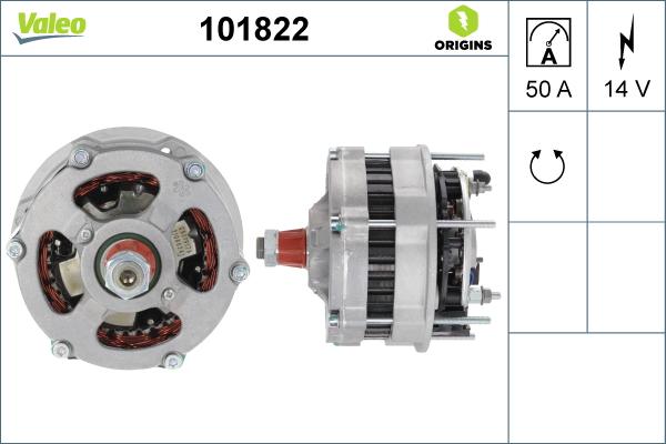 VALEO 101822 - Генератор autozip.com.ua