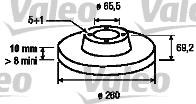 Valeo 186497 - Гальмівний диск autozip.com.ua