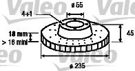 Valeo 186449 - Гальмівний диск autozip.com.ua