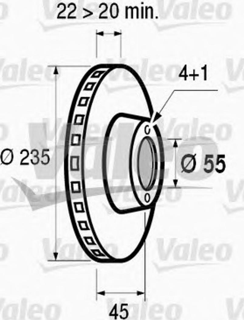 Valeo 186448 - Гальмівний диск autozip.com.ua