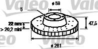 Valeo 186442 - Гальмівний диск autozip.com.ua