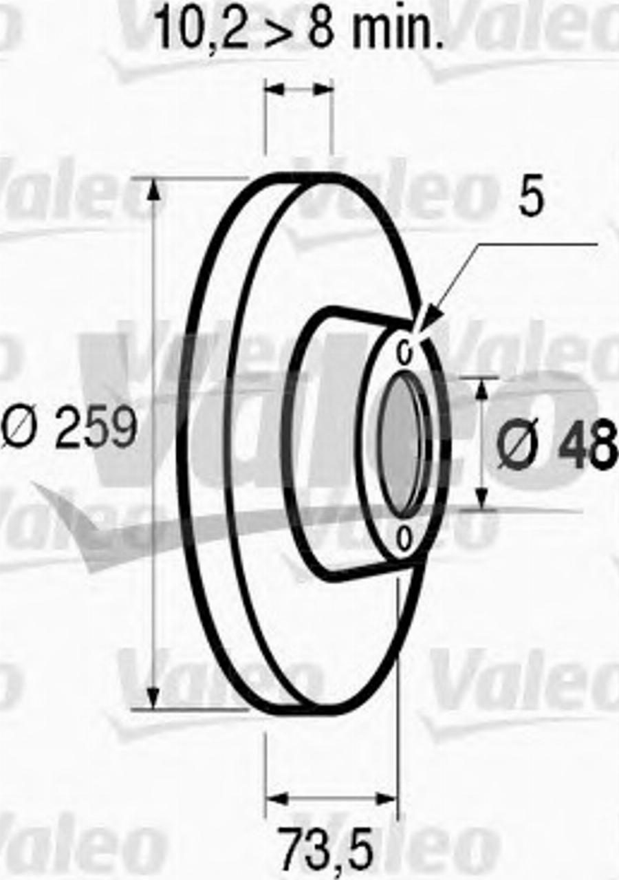 Valeo 186456 - Гальмівний диск autozip.com.ua