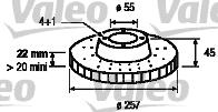 Valeo 186451 - Гальмівний диск autozip.com.ua