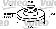 Valeo 186452 - Гальмівний диск autozip.com.ua