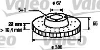 Valeo 186465 - Гальмівний диск autozip.com.ua