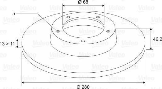 Valeo 186408 - Гальмівний диск autozip.com.ua